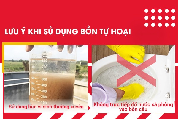 Lưu ý khi sử dụng bể tự hoại