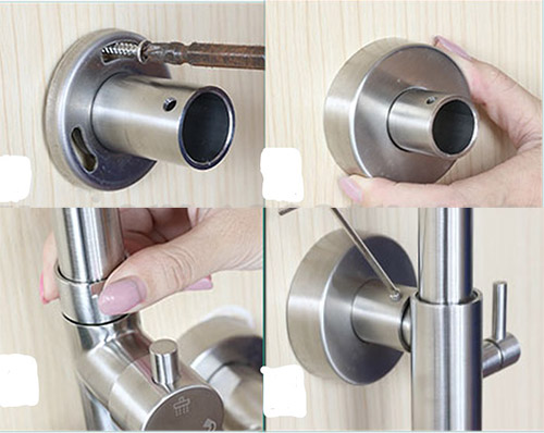 Hướng dẫn lắp đặt chân sen tắm và các bộ phận khác cho sen tắm đứng hoàn chỉnh