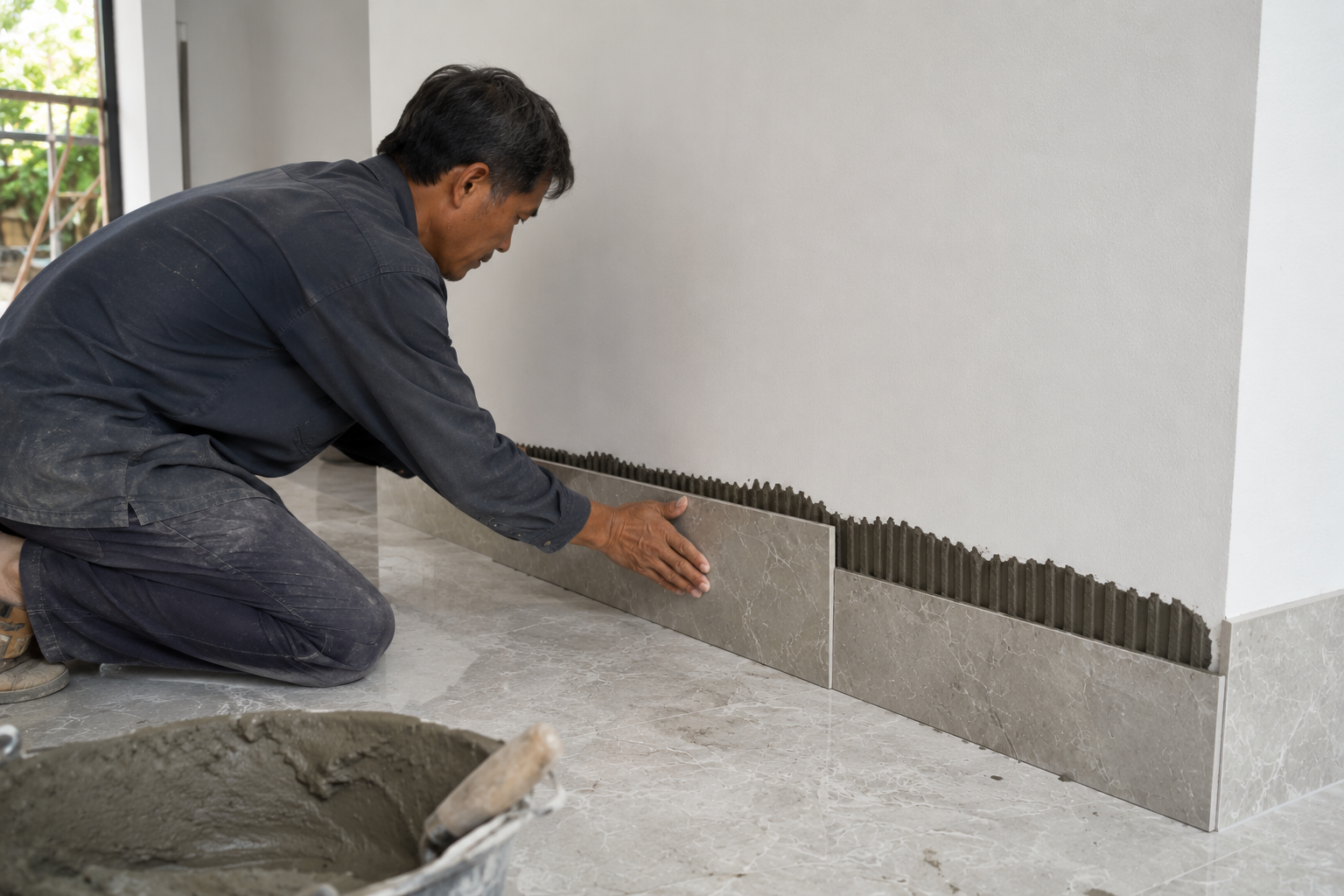 Nên ốp gạch chân tường chìm hay nổi khi xây dựng nhà phố hiện đại - 2