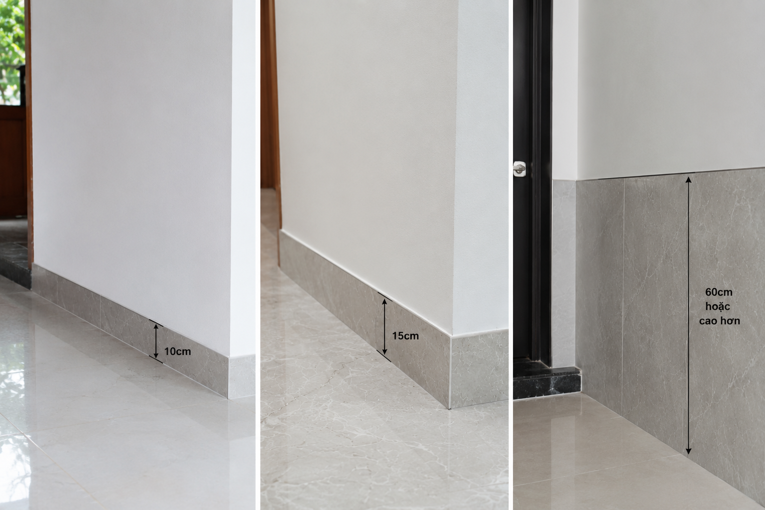 Nên ốp gạch chân tường chìm hay nổi khi xây dựng nhà phố hiện đại - 3