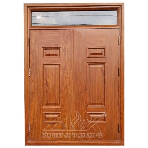 Cửa sổ thép vân gỗ 2 cánh Alux A.CS2.2