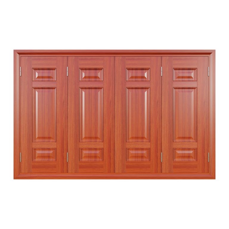 Cửa sổ thép vân gỗ 4 cánh Alux A.CS2.4