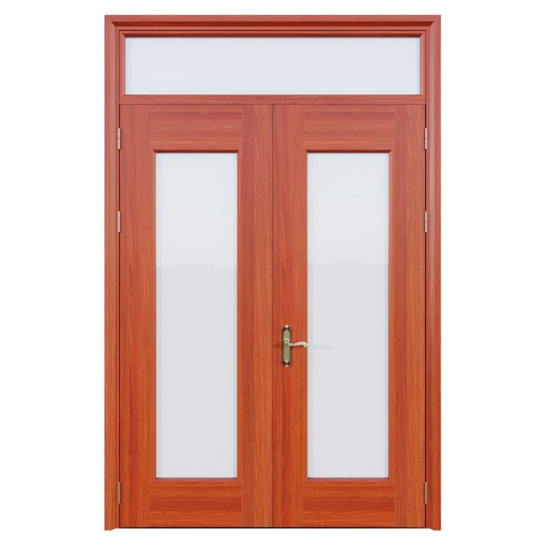 Cửa thép vân gỗ 2 cánh cân Alux A.K