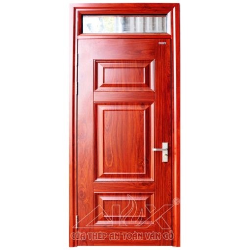 Cửa thép vân gỗ 1 cánh Alux A1.1K