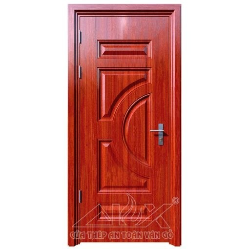 Cửa thép vân gỗ 1 cánh Alux A1.2