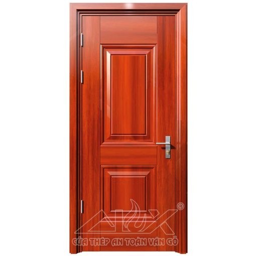 Cửa thép vân gỗ 1 cánh Alux A1.5
