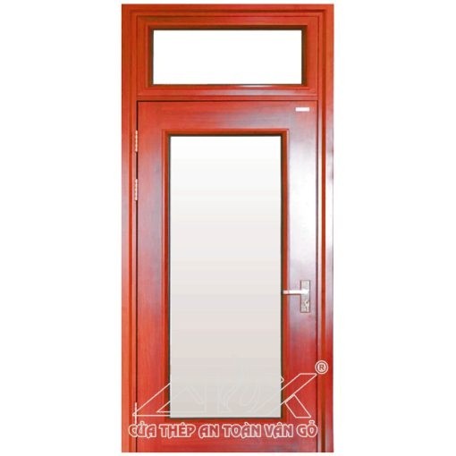 Cửa thép vân gỗ 1 cánh Alux A1K
