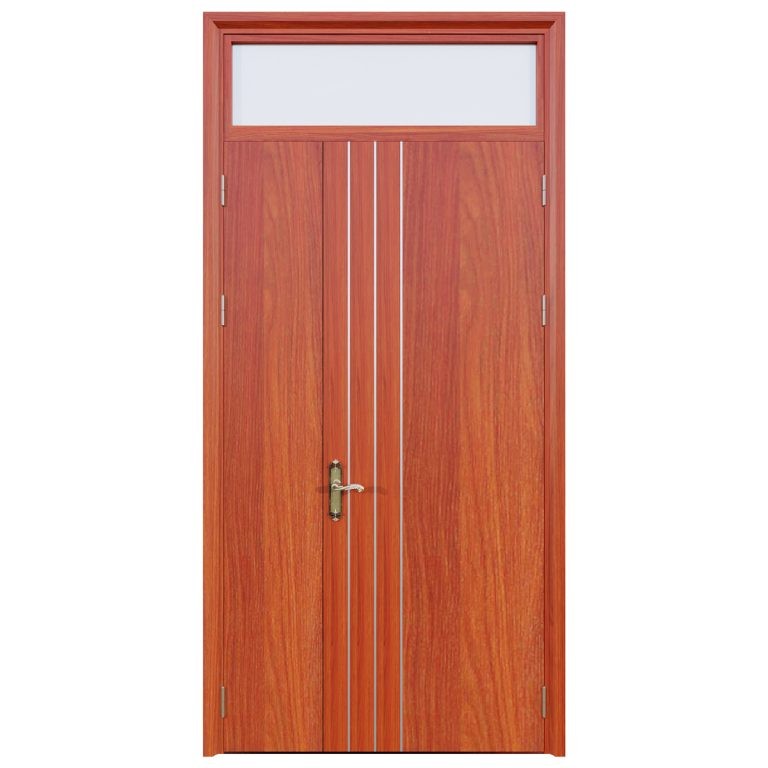 Cửa thép vân gỗ 2 cánh lệch Alux A21.K