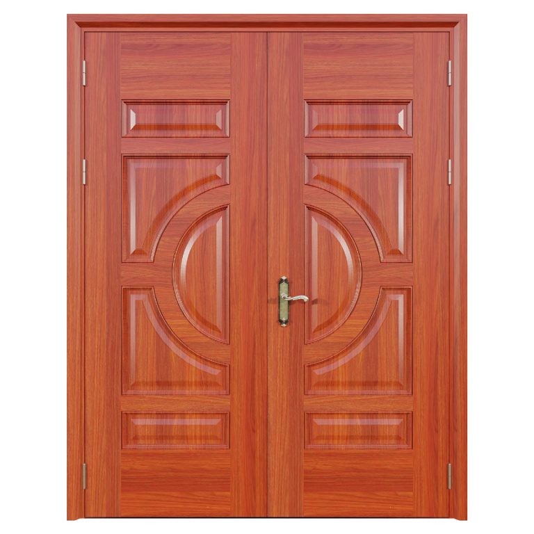 Cửa thép vân gỗ 2 cánh cân Alux A22.02