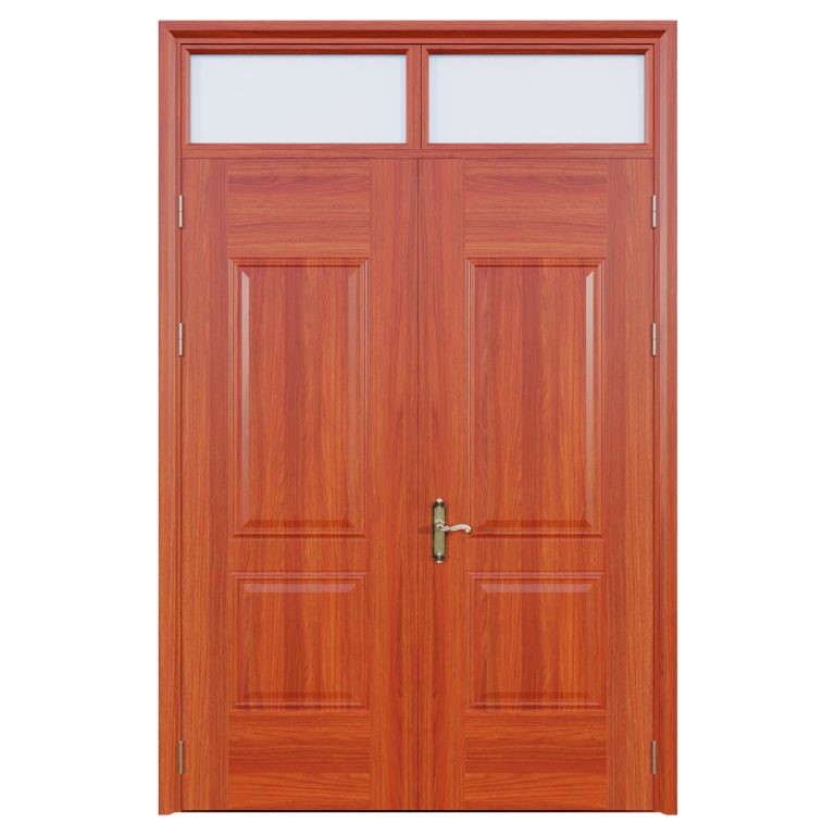 Cửa thép vân gỗ 2 cánh cân Alux A22-K.05