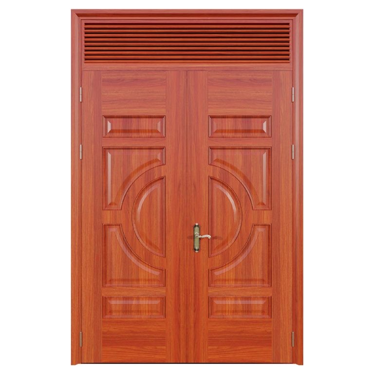 Cửa thép vân gỗ 2 cánh cân Alux A22-NC.02