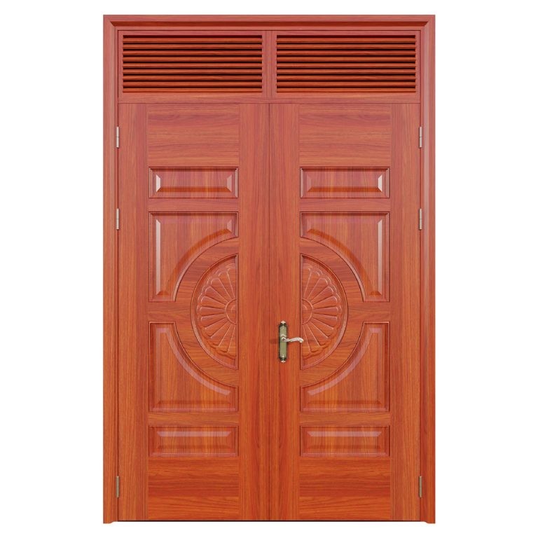 Cửa thép vân gỗ 2 cánh cân Alux A22-NC.02H