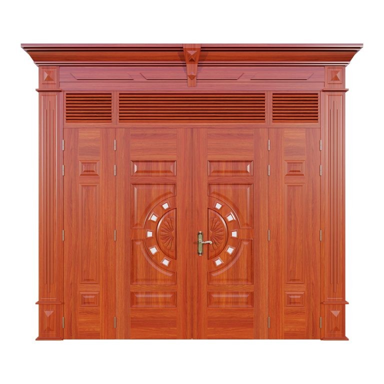 Cửa thép vân gỗ 4 cánh lệch Alux A42-NC.PĐ.15