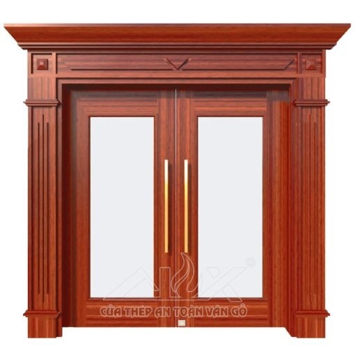 Cửa thép vân gỗ thủy lực Alux ATL22.PĐ
