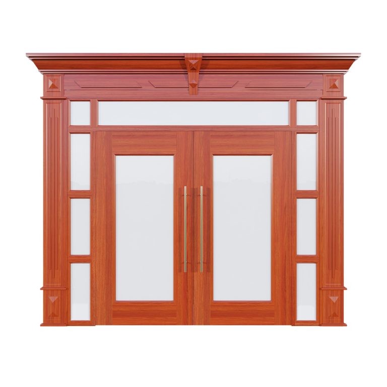 Cửa thép vân gỗ 4 cánh lệch Alux ATL22.VK.02