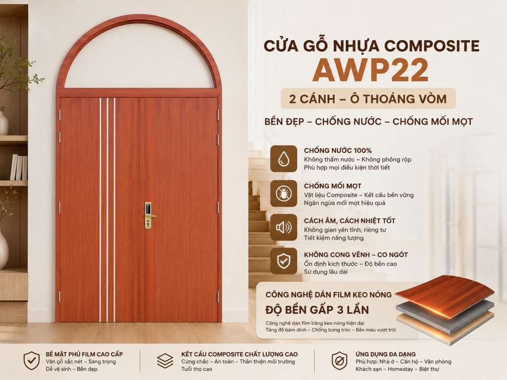 Thông tin cửa gỗ nhựa Composite AWP22