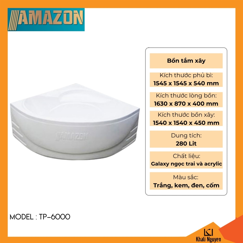 Bồn tắm xây Amazon TP-6000