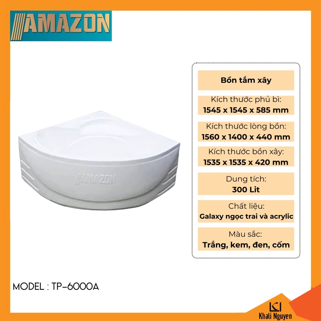 Bồn tắm góc xây Amazon TP-6000A