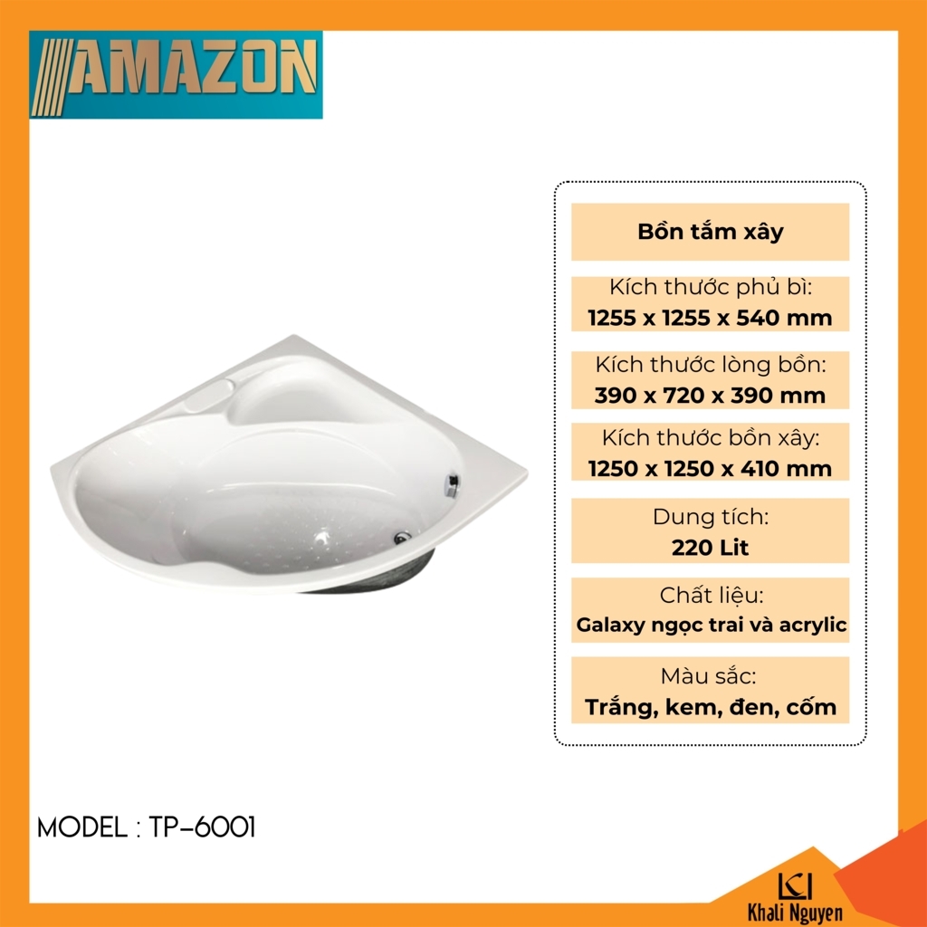 Bồn tắm góc xây Amazon TP-6001