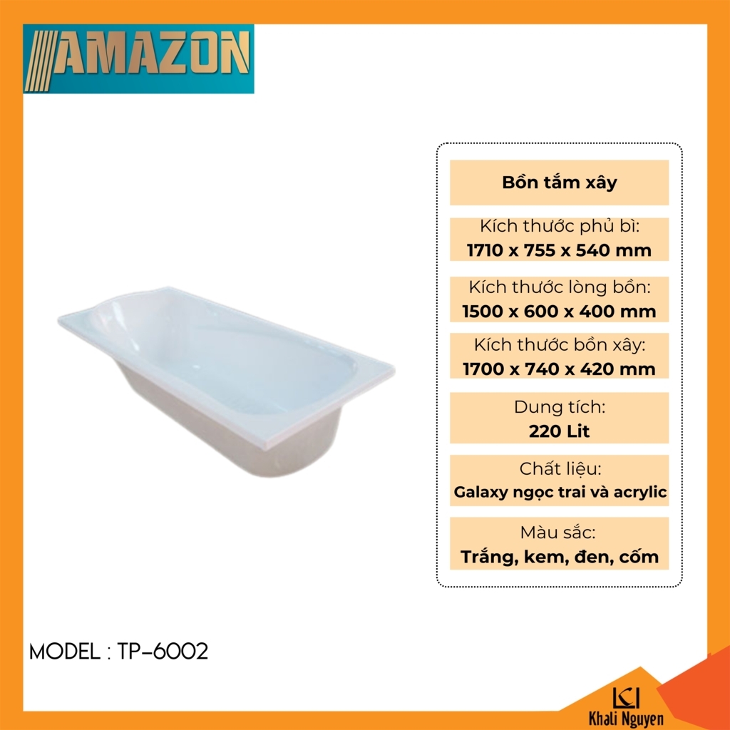 Bồn tắm xây Amazon TP-6002