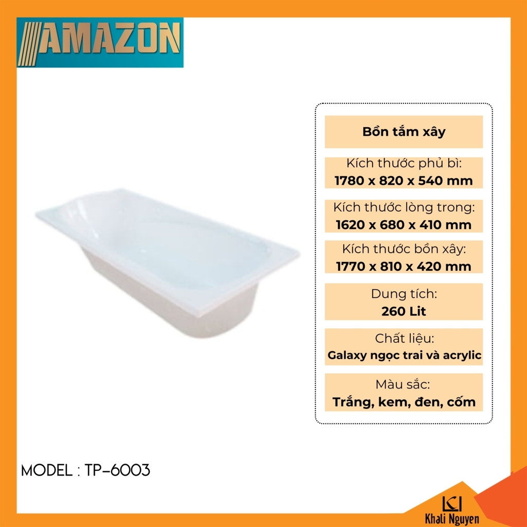 Bồn tắm xây Amazon TP-6003