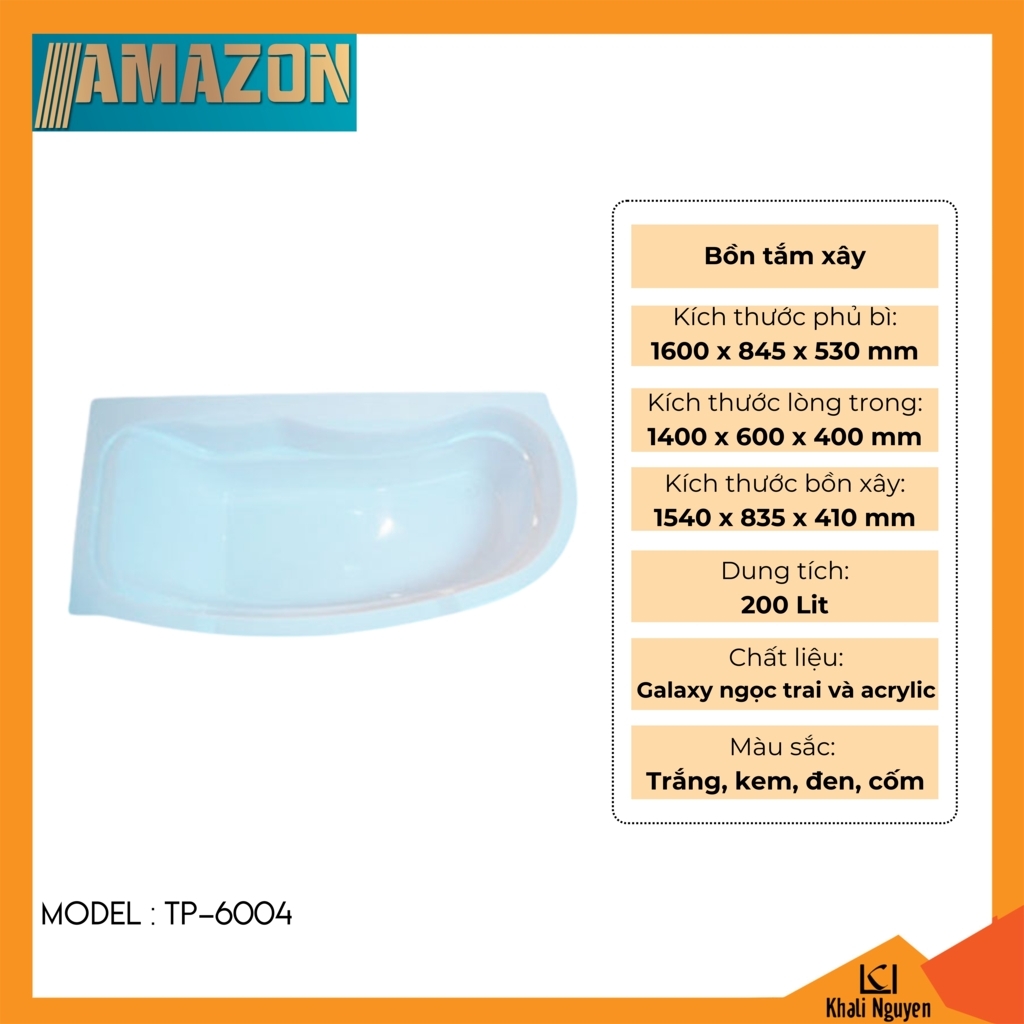 Bồn tắm xây Amazon TP-6004