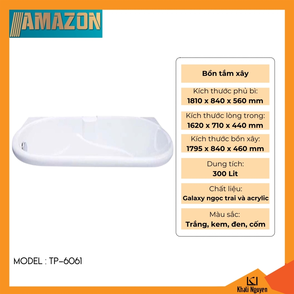 Bồn tắm xây Amazon TP-6061