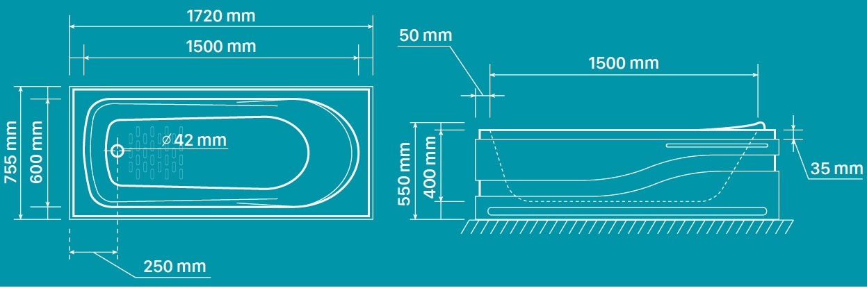 Bản vẽ bồn tắm ngâm Amazon TP-7066 