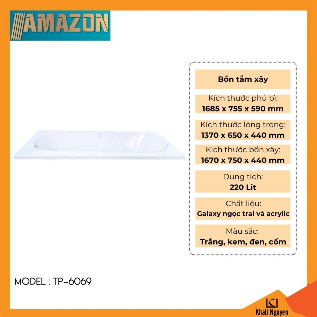 Bồn tắm xây Amazon TP-6069 
