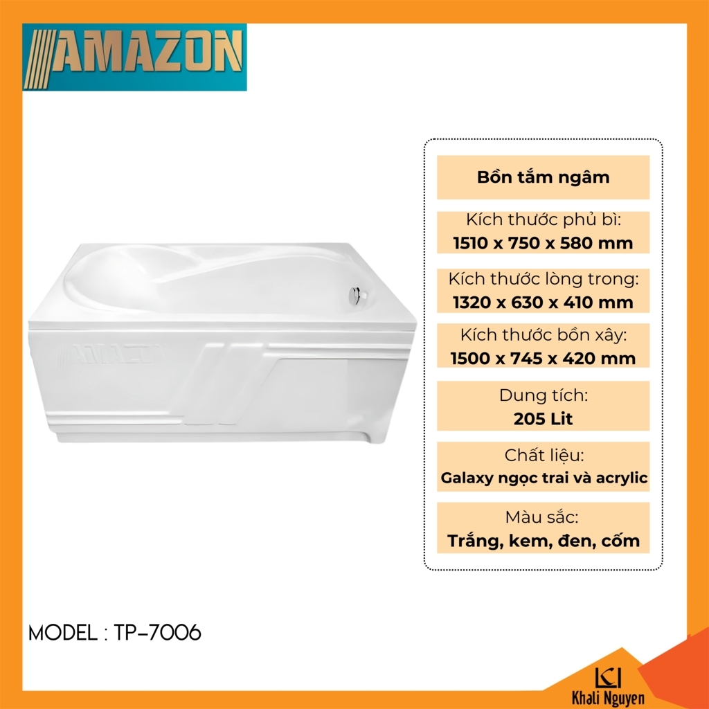 Bồn tắm ngâm Amazon TP-7006