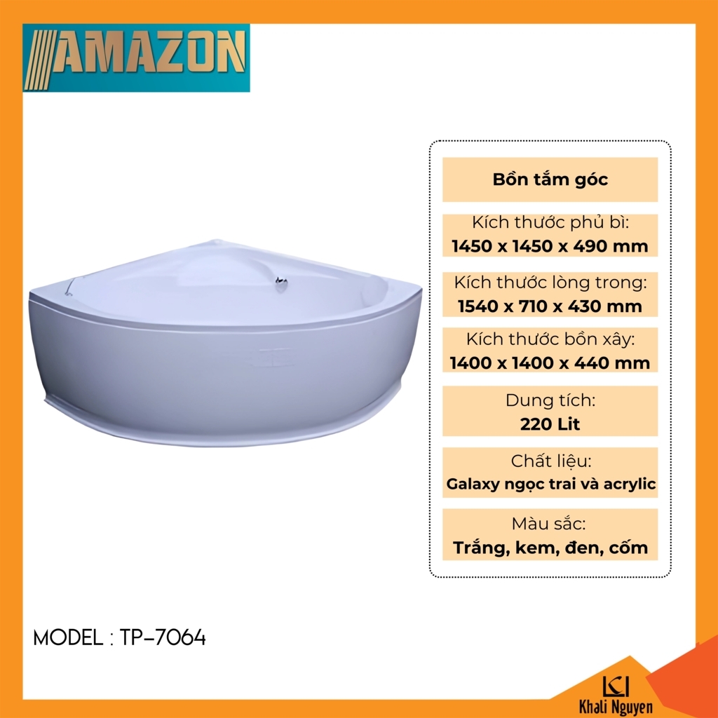 Bồn tắm góc Amazon TP-7064