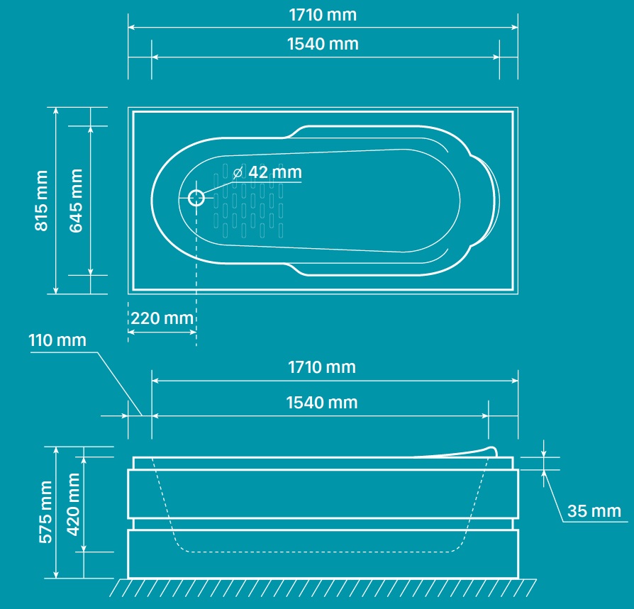 Bản vẽ bồn tắm ngâm Amazon TP-7067