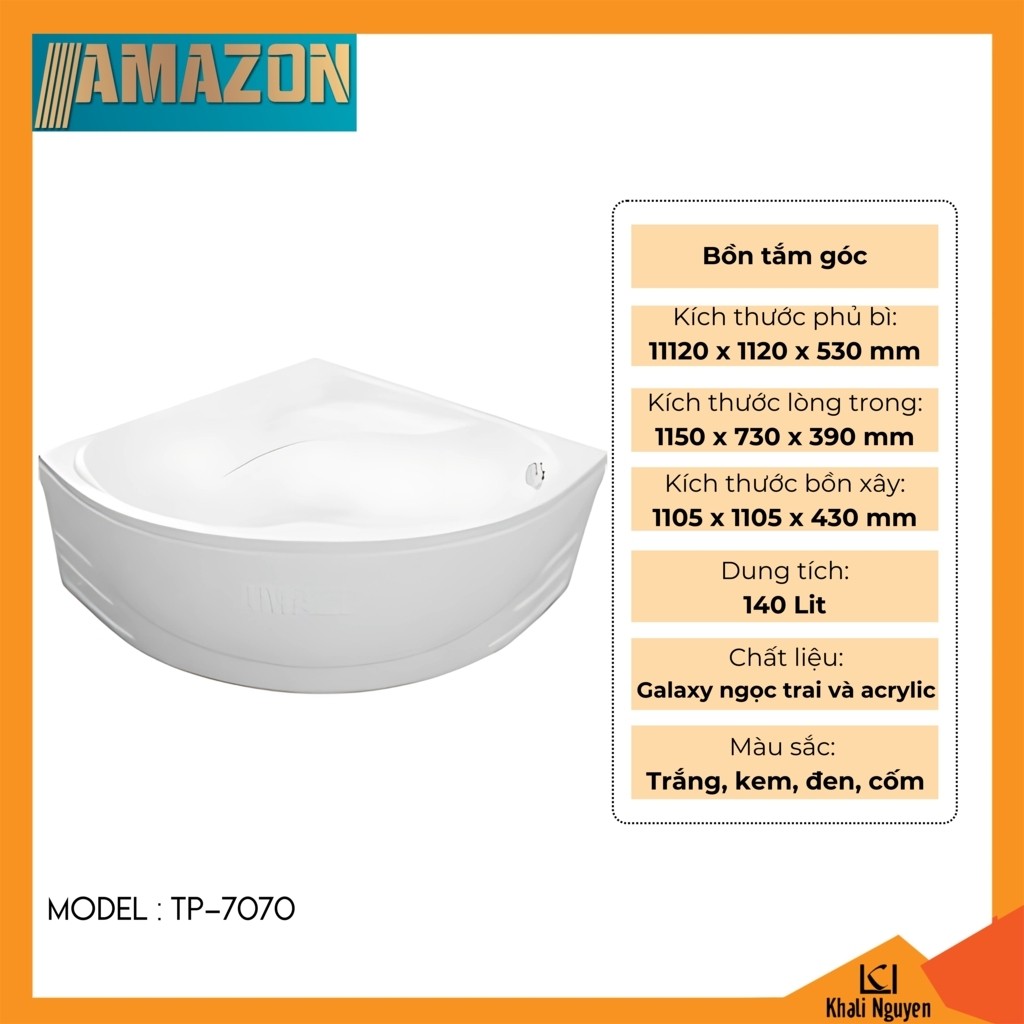 Bồn tắm góc Amazon TP-7070