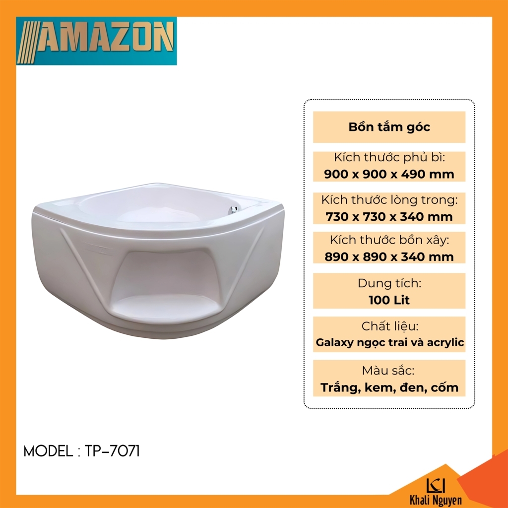 Bồn tắm góc Amazon TP-7071