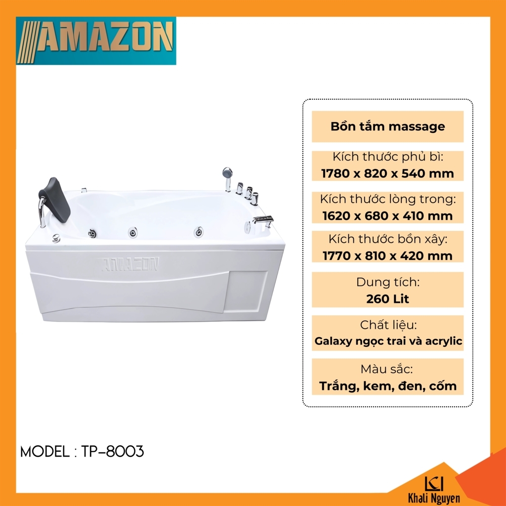 Bồn tắm massage Amazon TP-8003