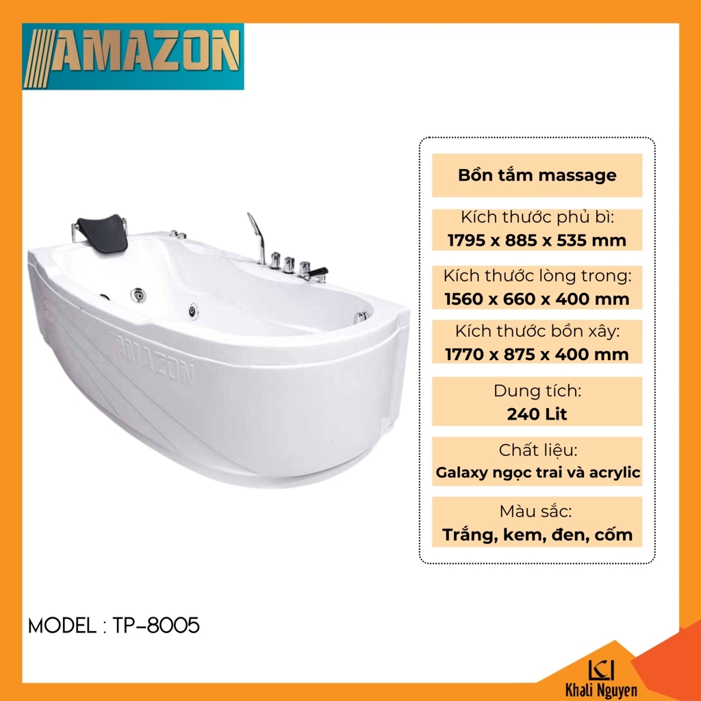 Bồn tắm massage Amazon TP-8005