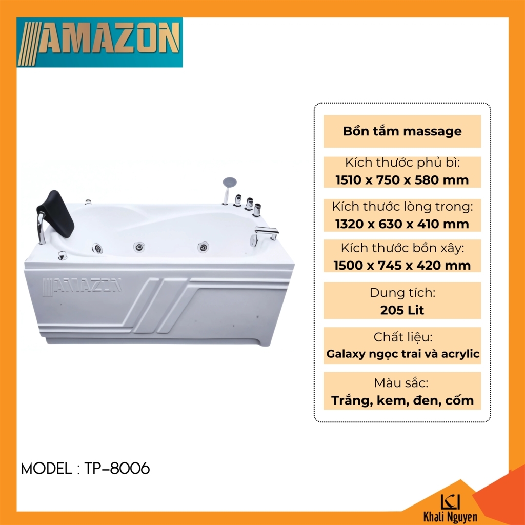 Bồn tắm massage Amazon TP-8006