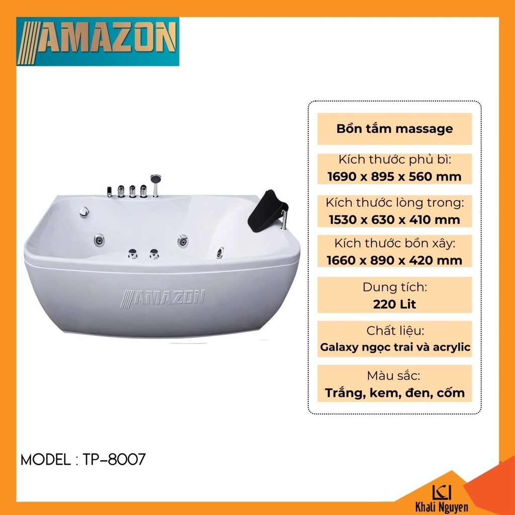 Bồn tắm massage Amazon TP-8007