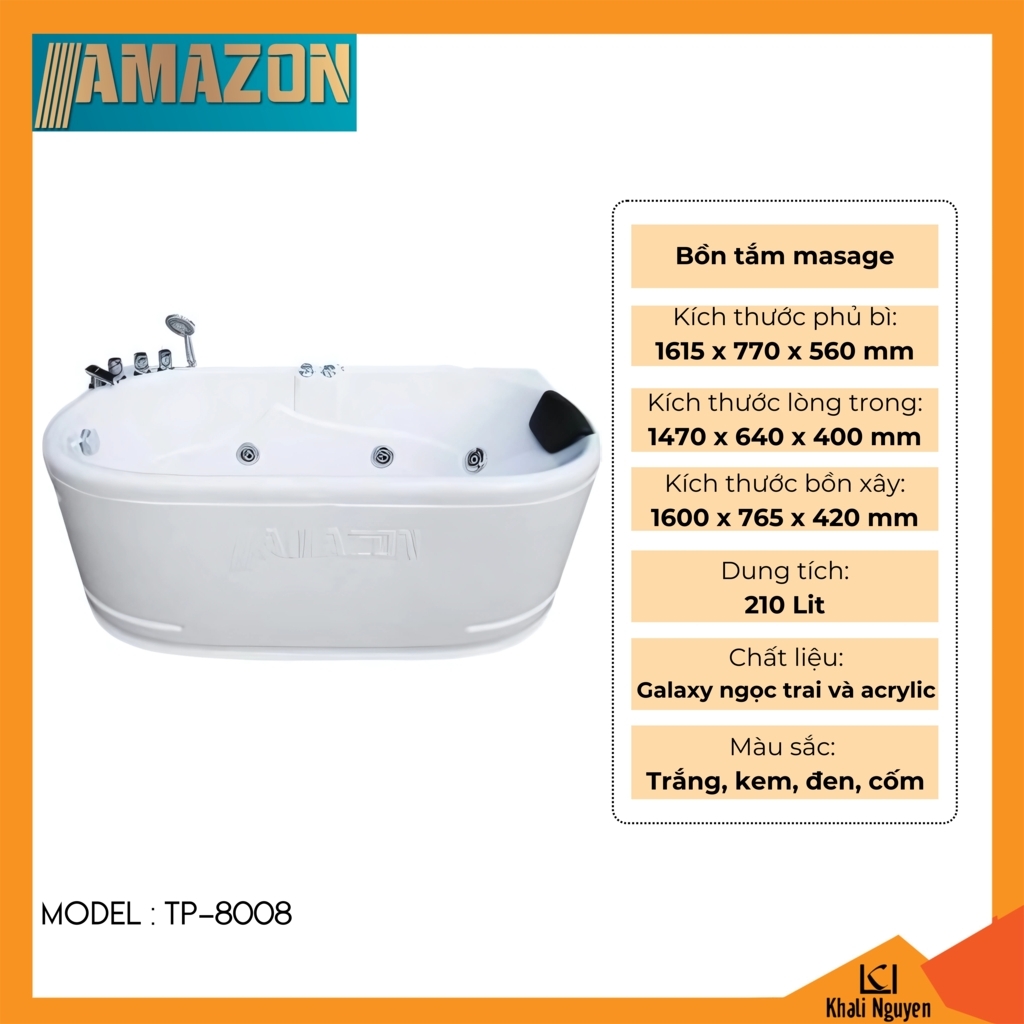 Bồn tắm massage Amazon TP-8008