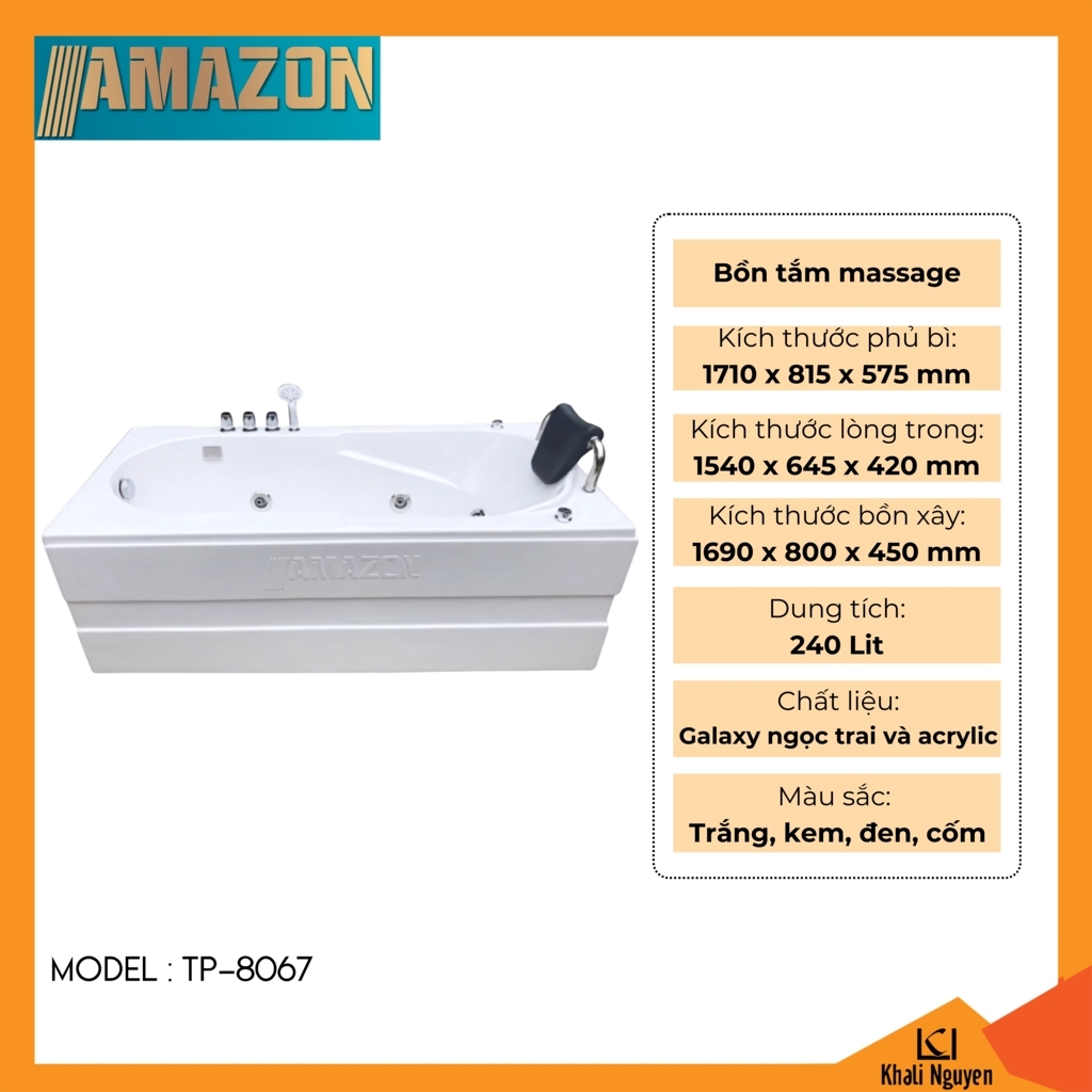 Bồn tắm massage Amazon TP-8067
