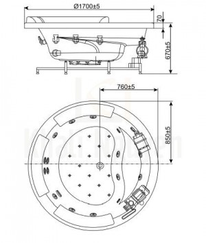 B?n V? B?n T?m American 70210-WT IDS Round 1.7m