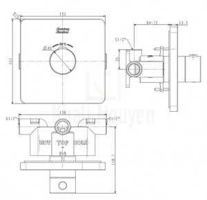 Bản vẽ kỹ thuật American Standard FFAS0930
