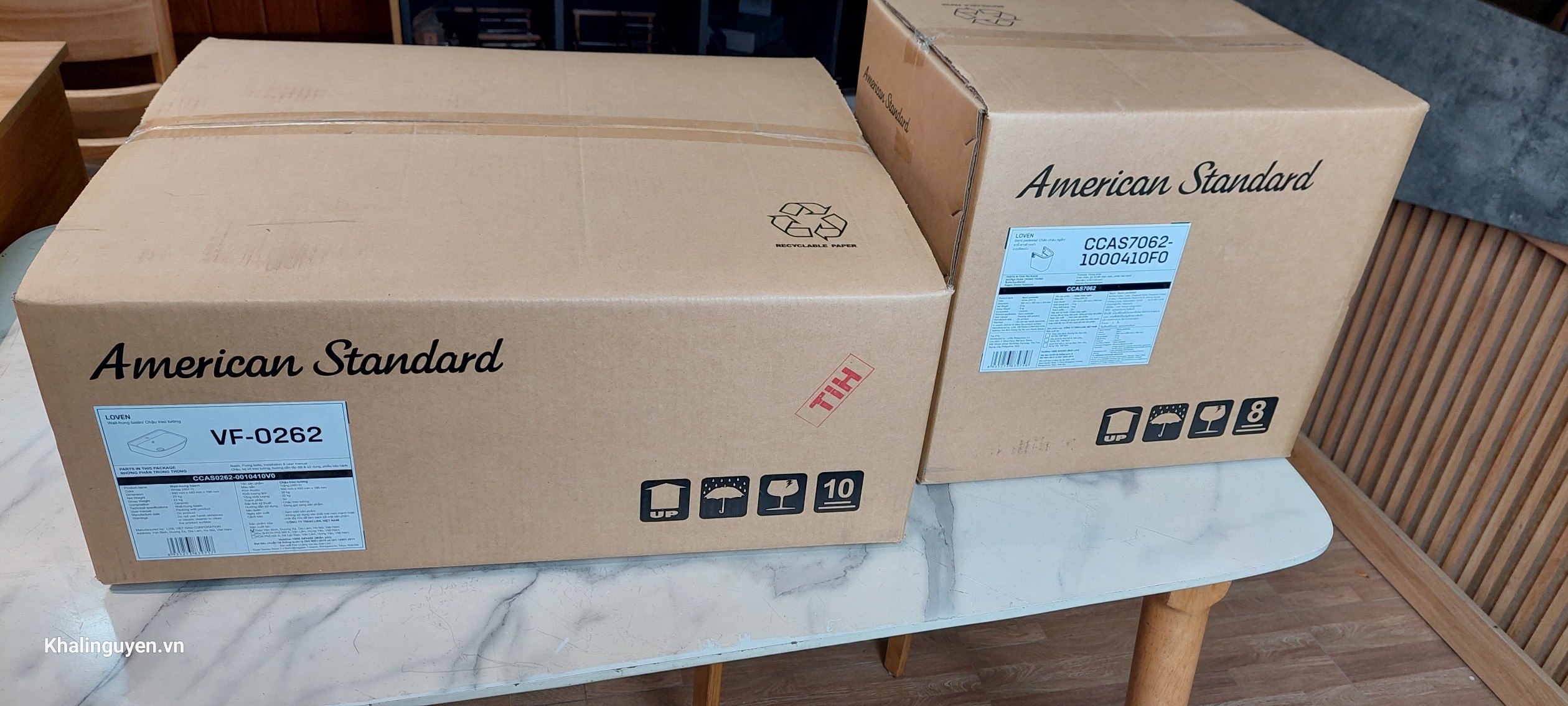 Đóng hộp  chậu rửa American VF-0262