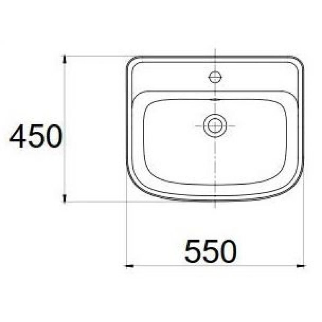Bản vẽ chậu rửa treo tường American Standard VF-0262
