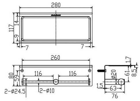 Bản vẽ móc giấy vệ sinh American Standard Concept WF-1499