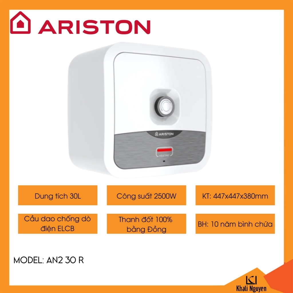 Bình nóng lạnh gián tiếp 30L Ariston AN2 30 R