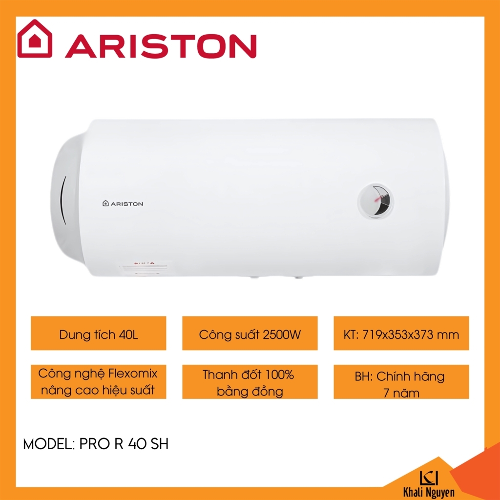Bình nóng lạnh gián tiếp 40L Ariston PRO R 40 SH