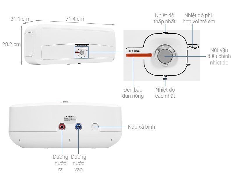 Thông tin bình nóng lạnh Ariston SL2-20R