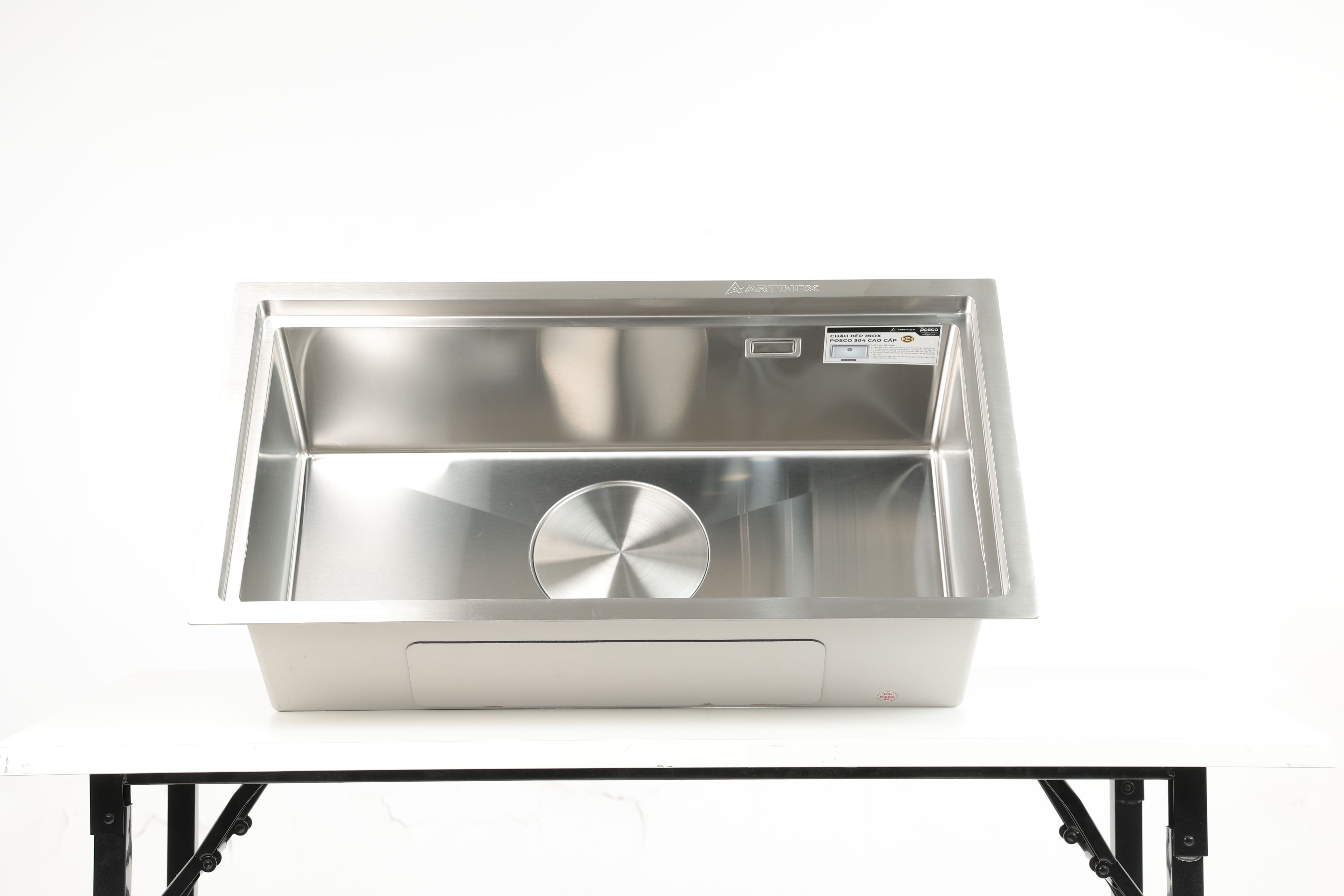 Chậu rửa bát chén 1 hố Artinox ATN-7843A-GC - hình 1