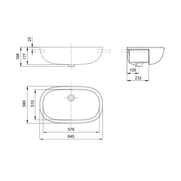 Bản Vẽ Chậu Lavabo AXENT TODAY C L161-6101-T1